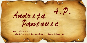 Andrija Pantović vizit kartica